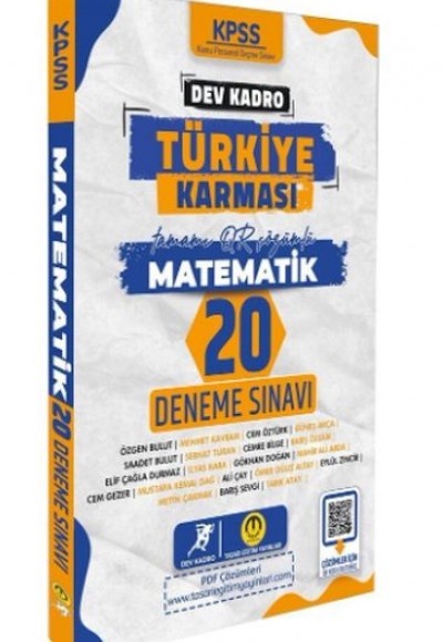 Tasarı Yayınları KPSS Matematik Dev Kadro Türkiye Karması 20 Deneme