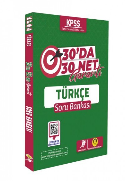 Tasarı Yayınları KPSS Türkçe 30 da 30 Net Garanti Soru Bankas