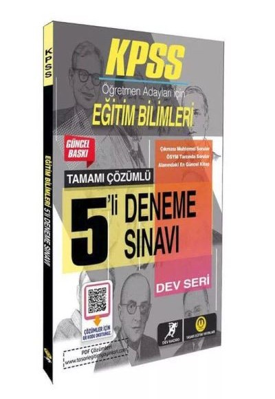 Tasarı 2024 KPSS Dev Kadro - Eğitim Bilimleri 5 Deneme