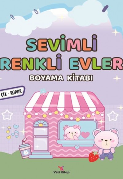 Sevimli Renkli Evler Boyama Kitabı
