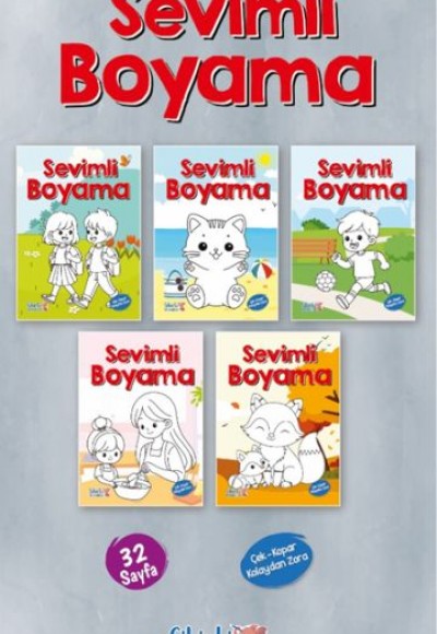 Sevimli Boyama 5 Çeşit 25’li Paket