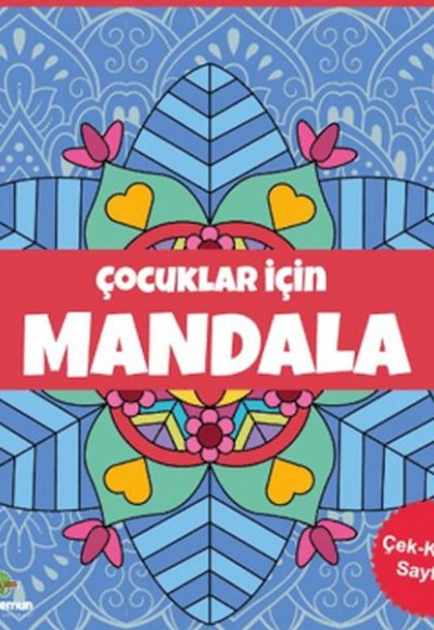 Çocuklar İçin Mandala - Mavi