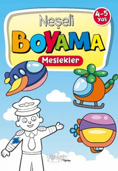 Neşeli Boyama Meslekler 4-5 Yaş