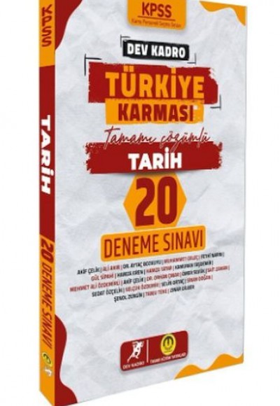 Tasarı Yayınları KPSS Tarih Dev Kadro Türkiye Karması 20 Deneme