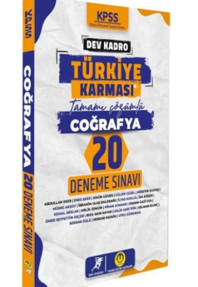Tasarı Yayınları KPSS Coğrafya Dev Kadro Türkiye Karması 20 Deneme