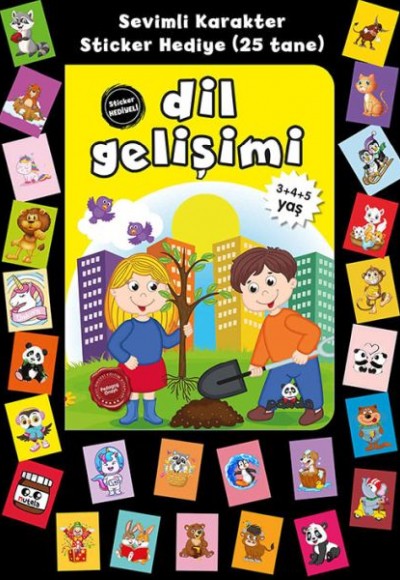 Stickerlı 3+4+5 Yaş Dil Gelişimi