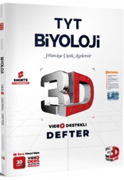 3D Yayınları TYT Biyoloji Video Destekli Defter