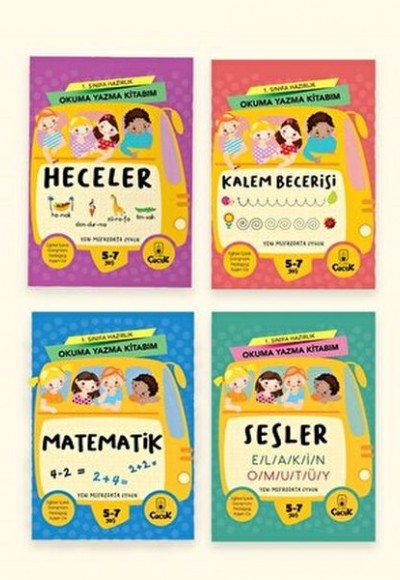 1. Sınıfa Hazırlık Okuma Yazma Kitabım (4 Kitap Set)