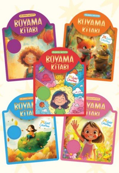 Çıkartmalı Boyama Kitabı - 5 Kitap Set