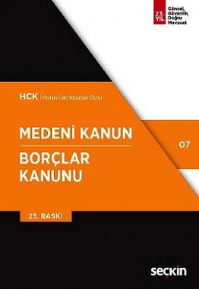 Medeni Kanun - Türk Borçlar Kanunu (Cep Boy)