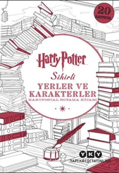 Harry Potter Sihirli Yerler ve Karakterler - Kartpostal Boyama Kitabı