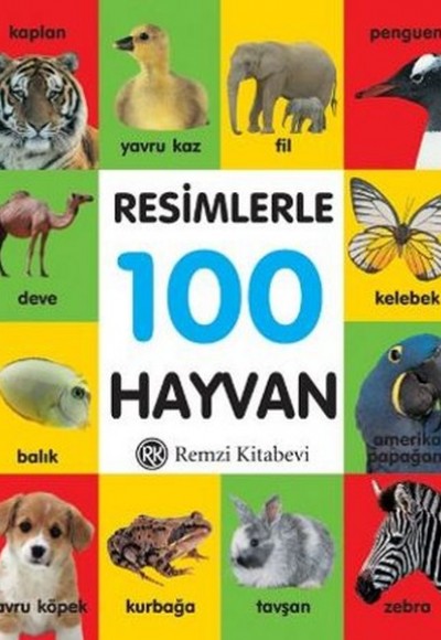 Resimlerle 100 Hayvan (Küçük Boy Ciltli)