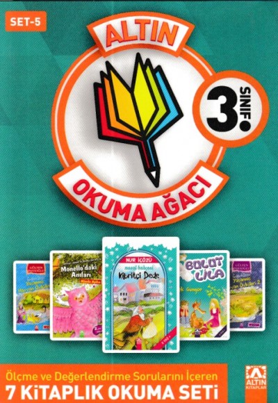 Altın Okuma Ağacı - 3. Sınıf Set 5 (Koyu Yeşil Kapak)