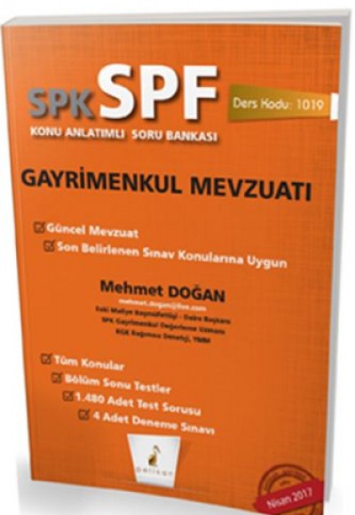 SPK-SPF Gayrimenkul Mevzuatı Konu Anlatımlı Soru Bankası