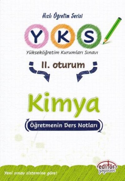 Editör YKS Kimya 2. Oturum Öğretmenin Ders Notları