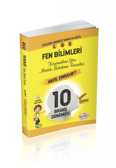 Editör 8. Sınıf LGS Tamamı Çözümlü Fen Bilimleri 10 Deneme