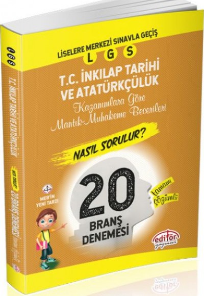 Editör 8. Sınıf LGS İnkılap Tarihi veAtatürkçülük Çözümlü 20 Deneme