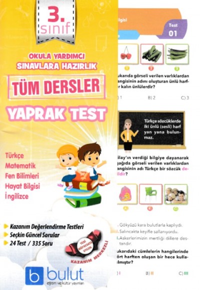 Bulut 3. Sınıf Tüm Dersler Yaprak Test