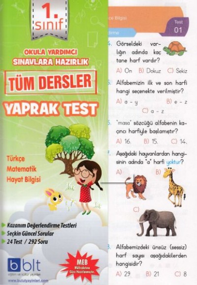 Bulut 1. Sınıf Tüm Dersler Yaprak Test (Yeni)