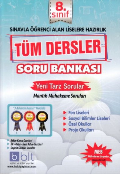 Bulut 8.Sınıf Tüm Dersler Soru Bankası Mantık-Muhakeme Soruları (Yeni)