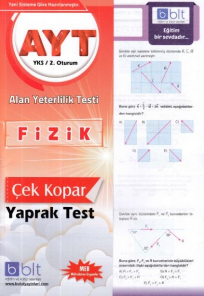 Bulut YKS AYT Fizik Yaprak Test 2. Oturum (Yeni)