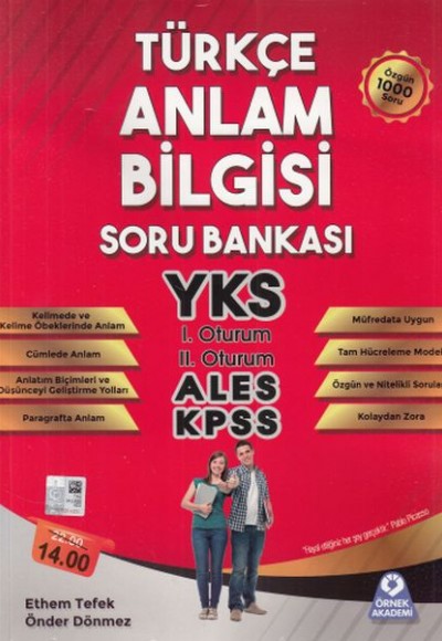 Örnek Akademi Türkçe Anlam Bilgisi Soru Bankası (Yeni)