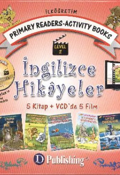 İngilizce Hikayeler (Level 2) 5 Kitap +Vcd'de 5 Film/İlköğretim Prımary Readers-Actıvıty  Books