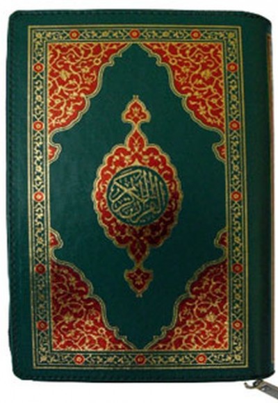 Kur'an-ı Kerim / Bilgisayar Hatlı - Şamua - Yaldızlı - 4 Renk (Fermuarlı)