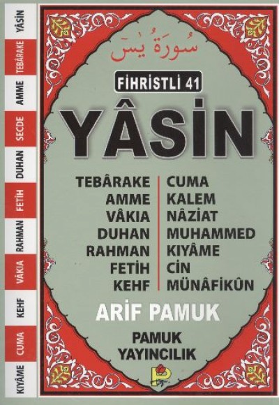 Fihristli 41 Yasin (Yas-111/P13)