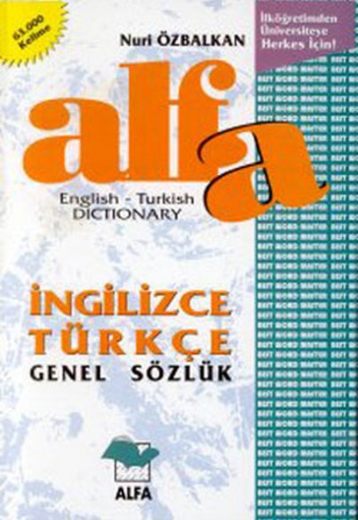 Alfa Genel Sözlük İngilizce-Türkçe 63.000 kelimelik