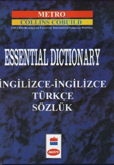 Metro Collins Cobuild Essential Dictionary İngilizce İngilizce Türkçe Sözlük Ciltli