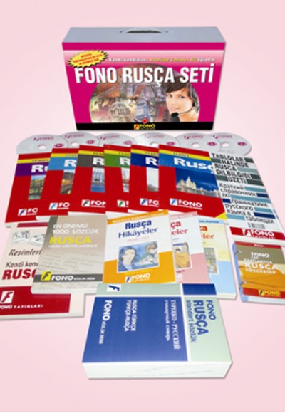 Fono Rusça Seti 15 Kitap 6 Cd