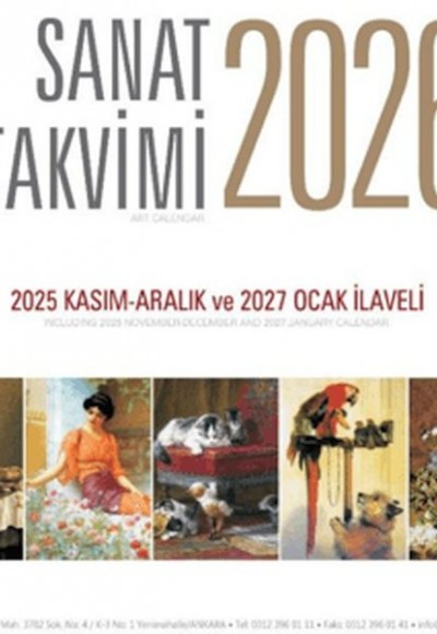 Sanat Takvimi 2026 Duvar Takvimi