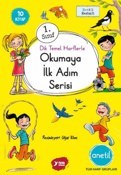 1.Sınıf Dik Temel Harflerle Okumaya İlk Adım Serisi Anetil 15 Kitap