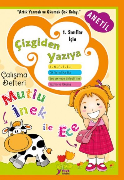 Çizgiden Yazıya Çalışma Defteri-Dik Temel Harflerle