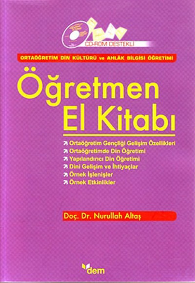 Öğretmen El Kitabı (Cd'li) / Ortaöğretim Din Kültürü ve Ahlak Bilgisi Öğretimi