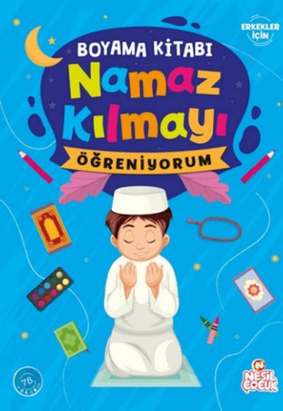 Namaz Kılmayı Öğreniyorum Erkek - Boyama