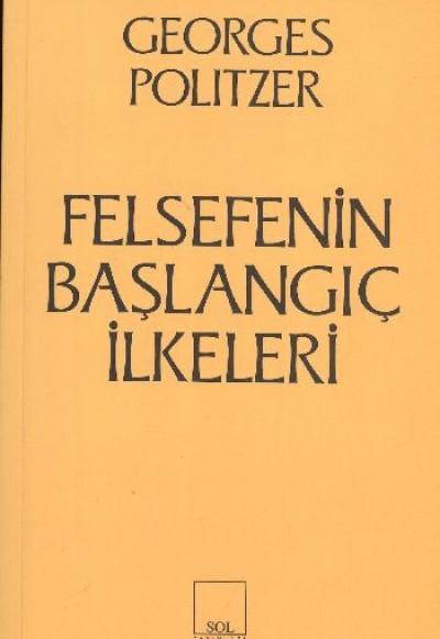 Felsefenin Başlangıç İlkeleri