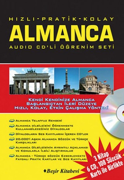 Hızlı Pratik Kolay Almanca Audio CDli Öğrenim Set