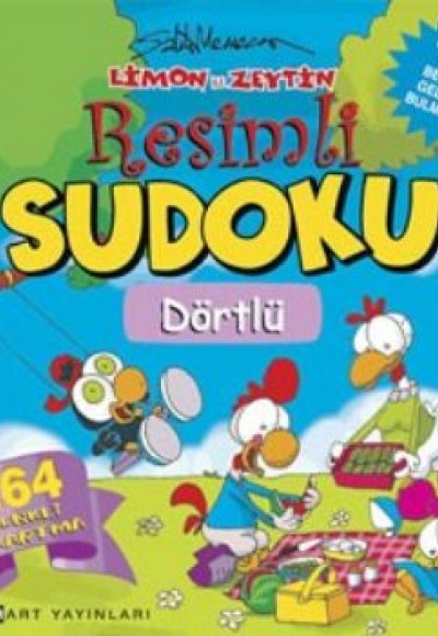 Limon ile Zeytin Resimli Sudoku - Dörtlü