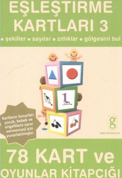 Eşleştirme Kartları -3  Şekiller - Sayılar - Zıtlıklar - Gölgesini Bul