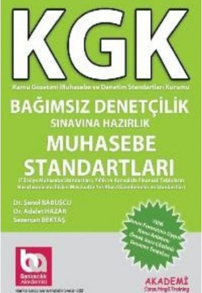 KGK Bağımsız Denetçilik Sınavına Hazırlık Muhasebe Standartları