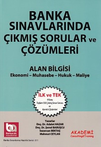 Banka Sınavlarında Çıkmış Sorular ve Çözümleri - Alan Bilgisi