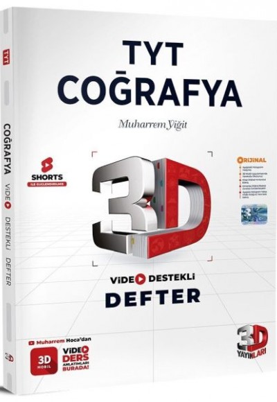 3D Yayınları TYT Coğrafya Video Destekli Defter