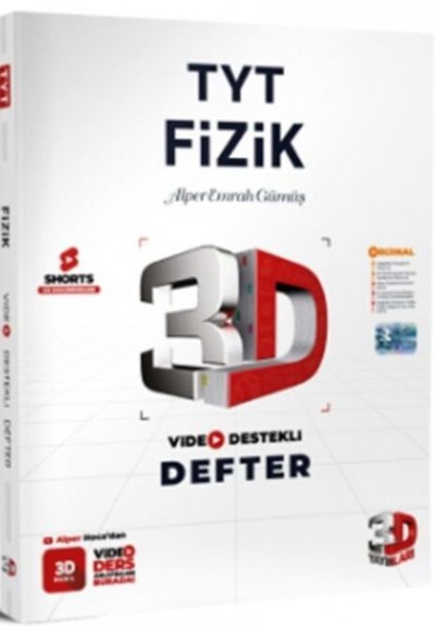 3D Yayınları TYT Fizik Video Destekli Defter