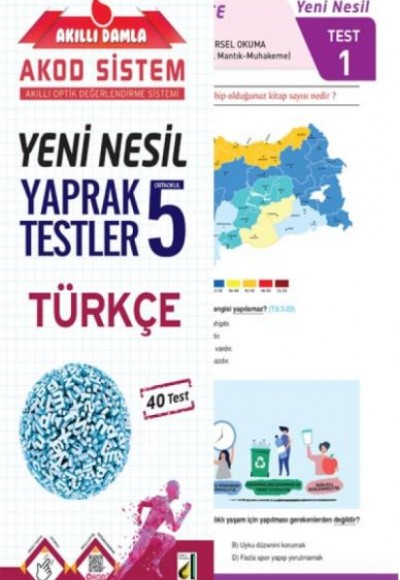 Akıllı Damla Türkçe Yeni Nesil Yaprak Testler-5. Sınıf