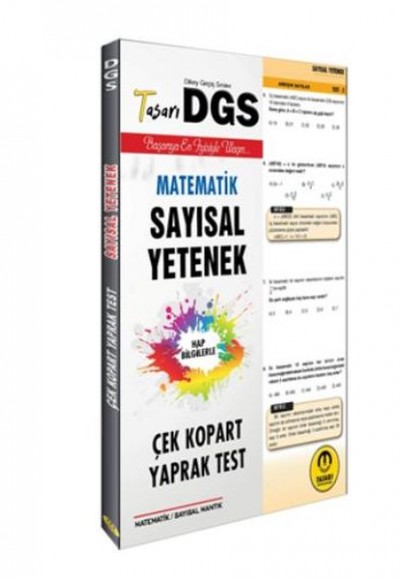 Tasarı 2020 DGS Sayısal Yetenek Matematik Çek Kopart Yaprak Test