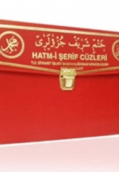 Kur'an-ı Kerim 30 Cüz Hatim Seti (Rahle Boy Çantalı Kırmızı Kapak Kod: 102)