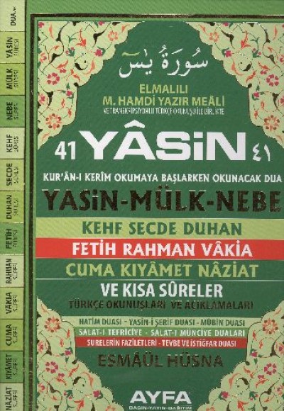 41 Yasin Türkçe Okunuşları ve Açıklamaları Cami Boy (Ciltli)