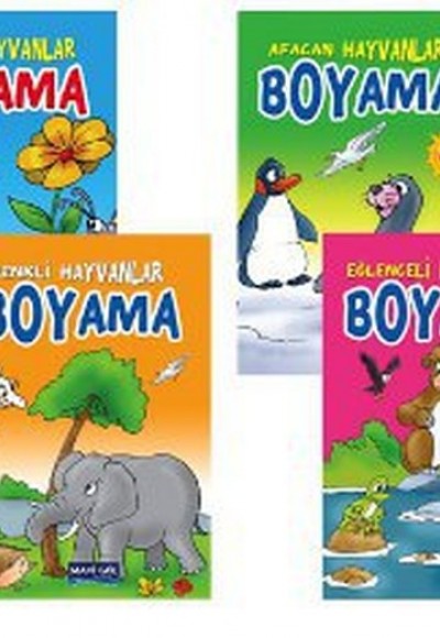 Hayvanlar Boyama (4 Kitap Takım)